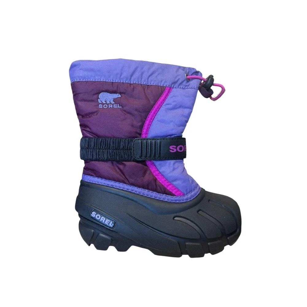 Sorel Snow Commander Kids Purple Plum Winter Snow Boots Toddler Size 6